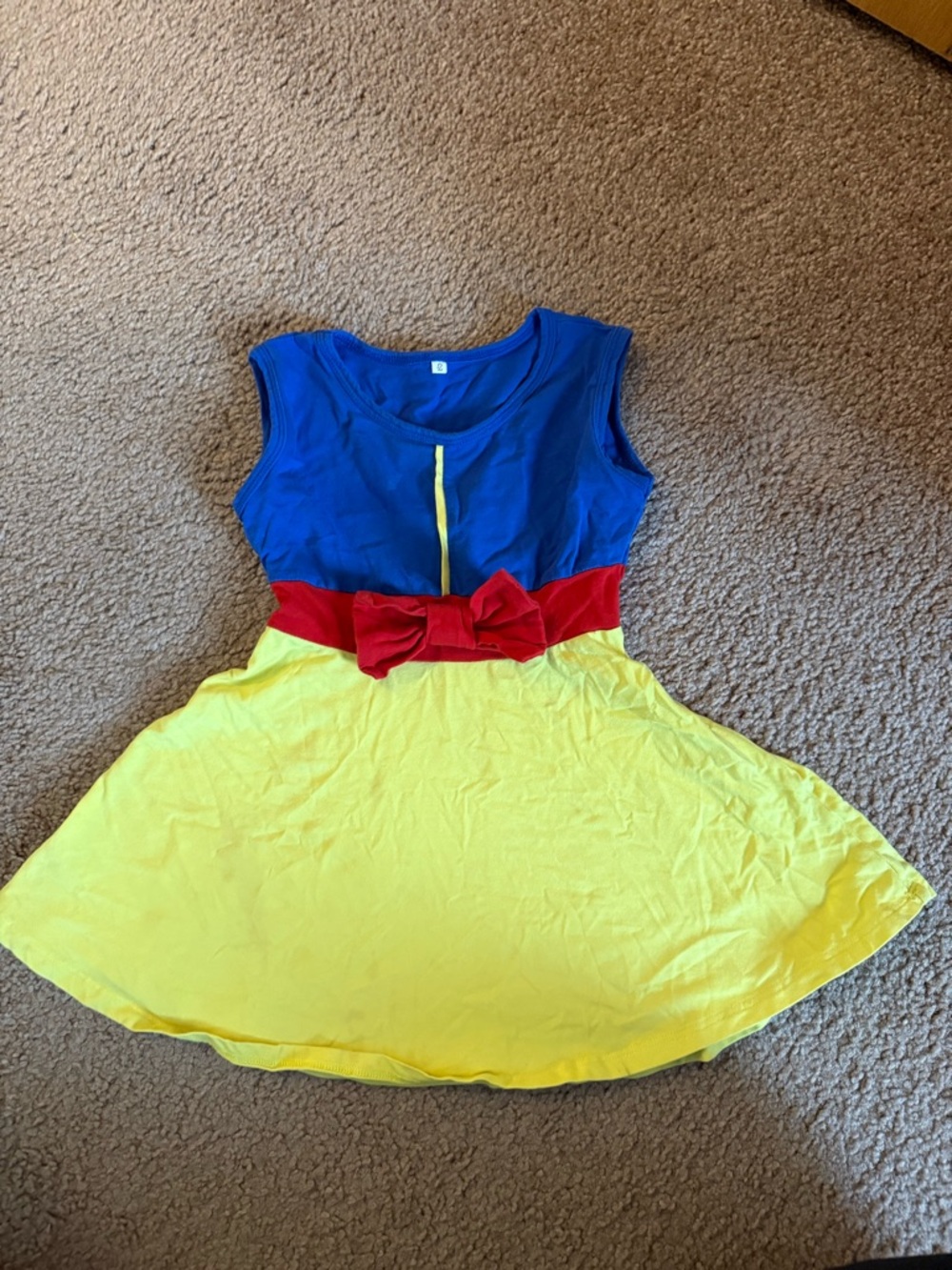 Girls Blue, Yellow & Red Princess dress